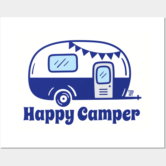 happy camper Wall Art by toddgoldmanart